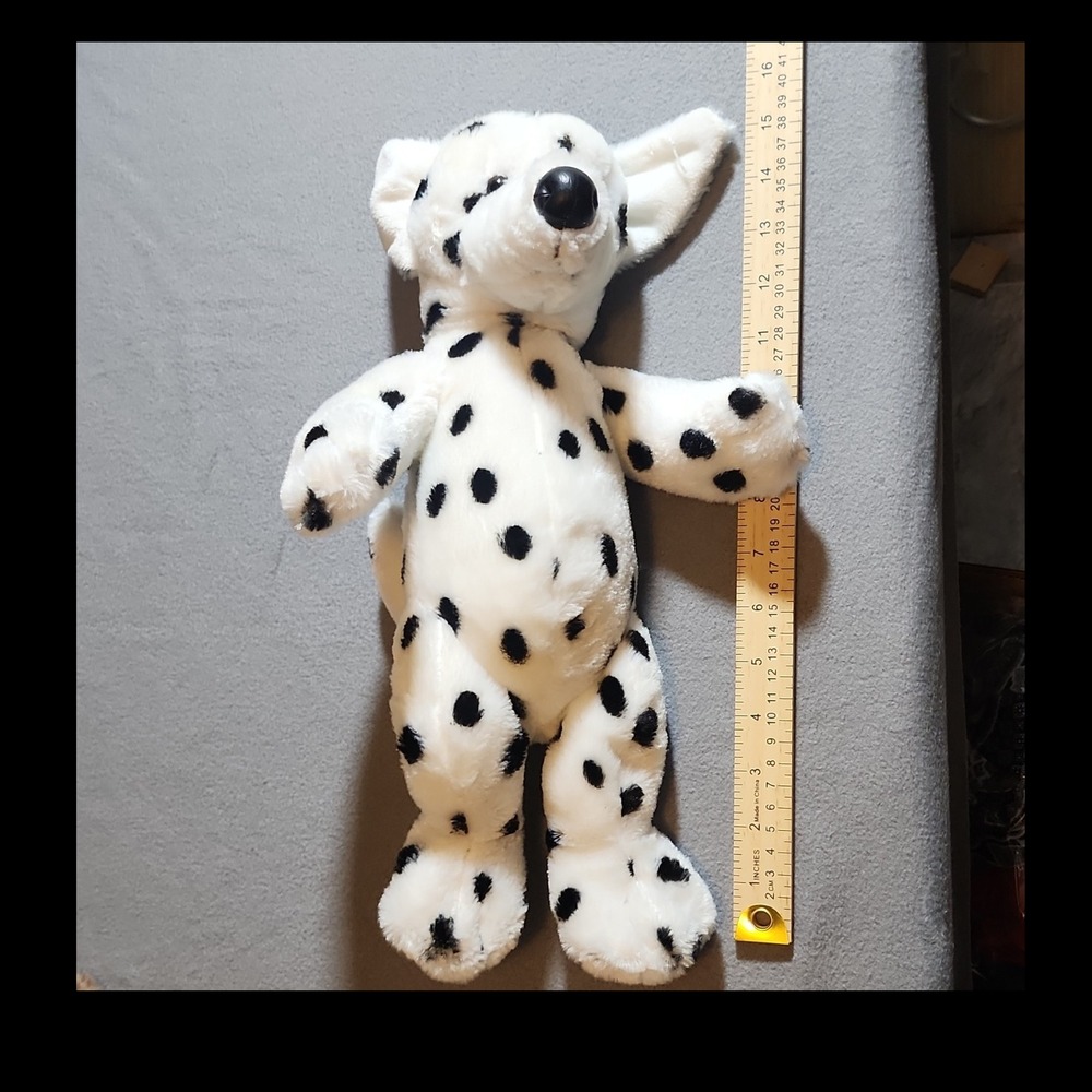 Animaland Dalmatian Stuffed Animal Plush, White/Black, Washable, 2007 MPN 617